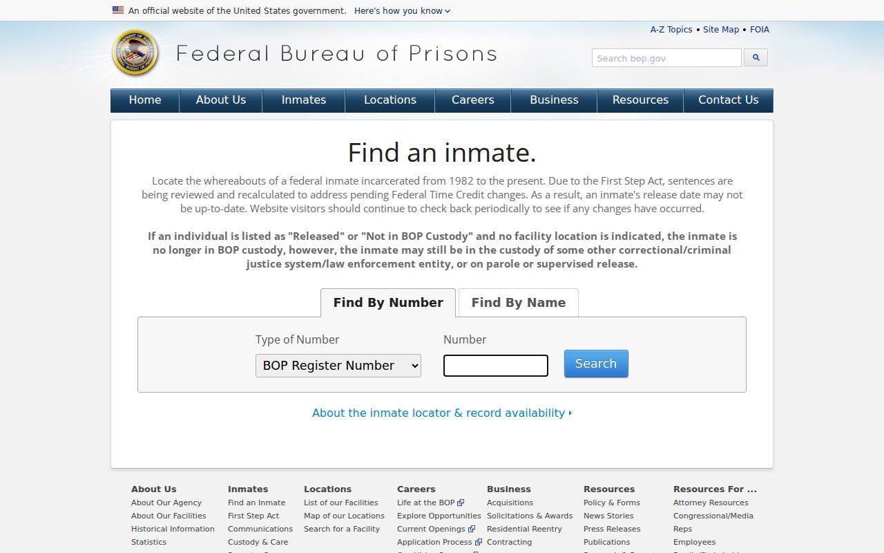 Federal inmate locator for arrest cases connected to Crawford County