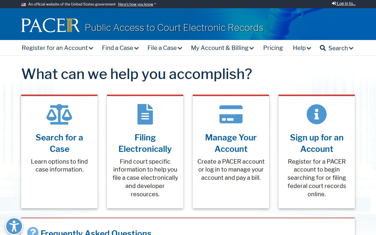 PACER federal court lookup for cases connected to Crawford County