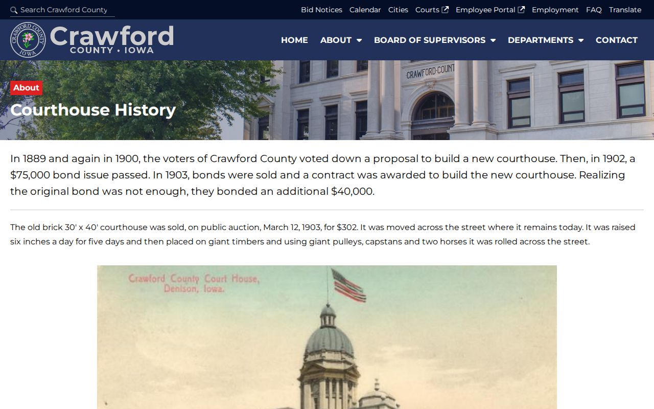 Crawford County criminal records courthouse history