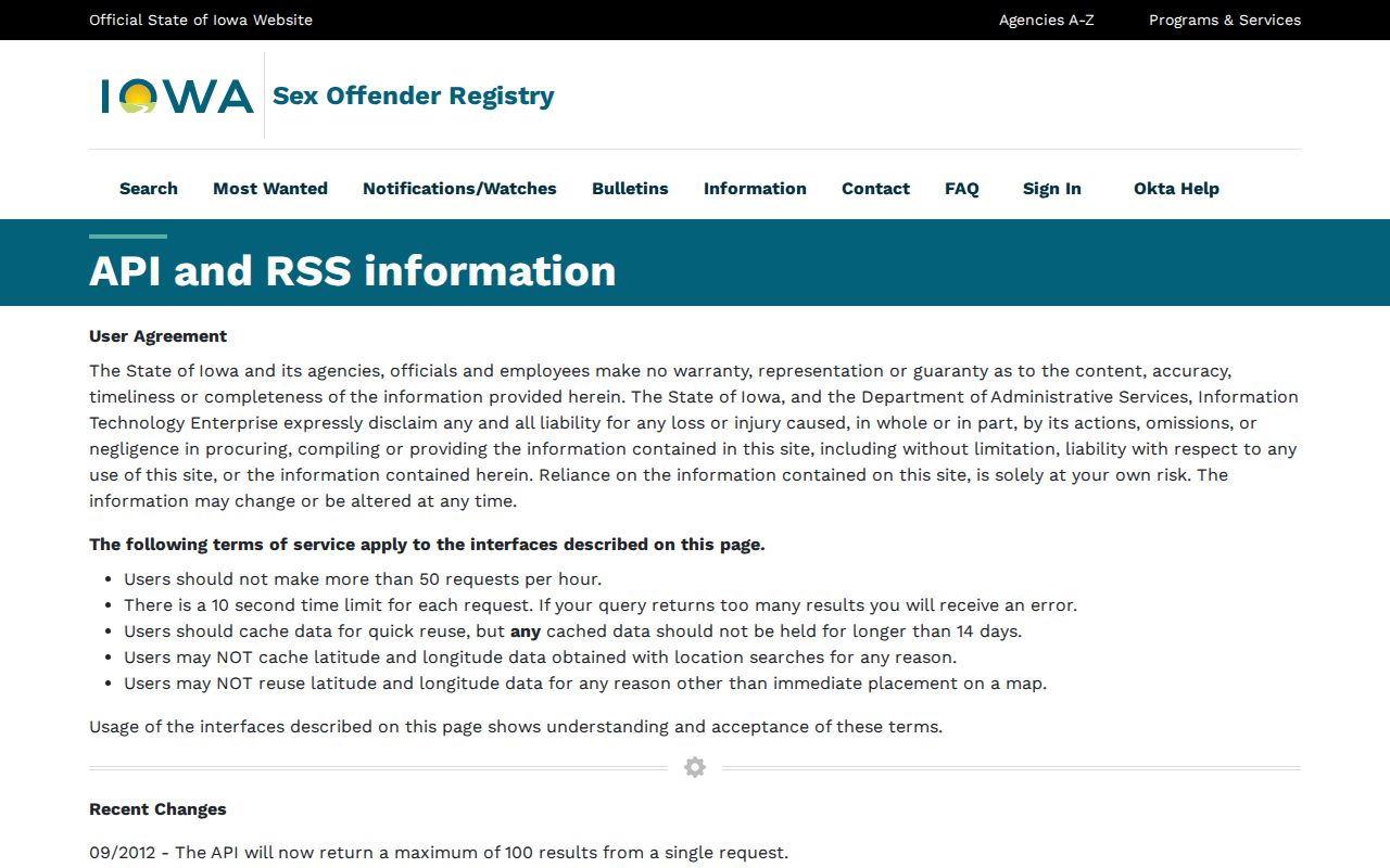 Crawford County sex offender registry map and data search documentation