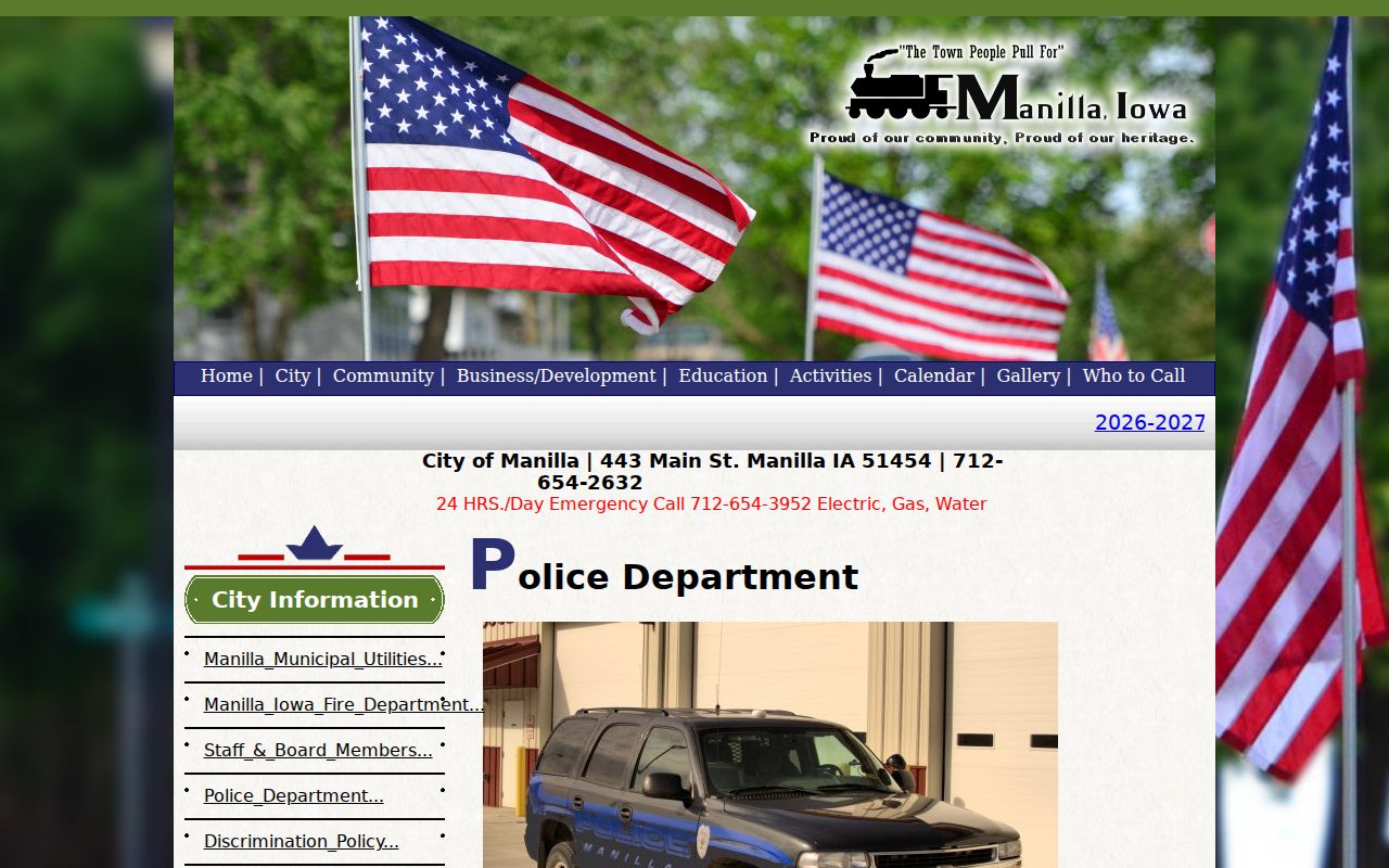 Manilla record check source on the official police department page